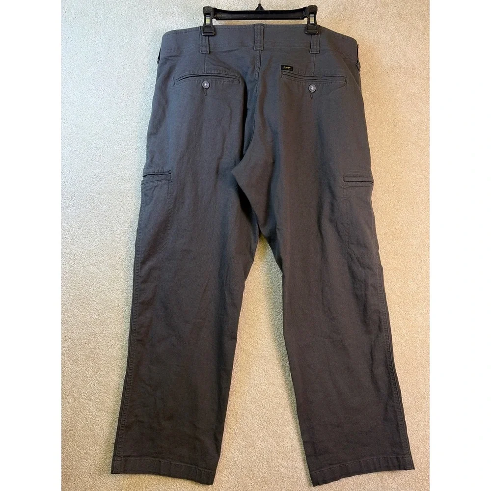 Lee Extreme Motion Cargo Pants Mens 36x29 Gray Regular Straight Fit Stretch